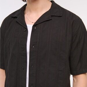 Abercrombie & Fitch Charcoal Cropped Shirt